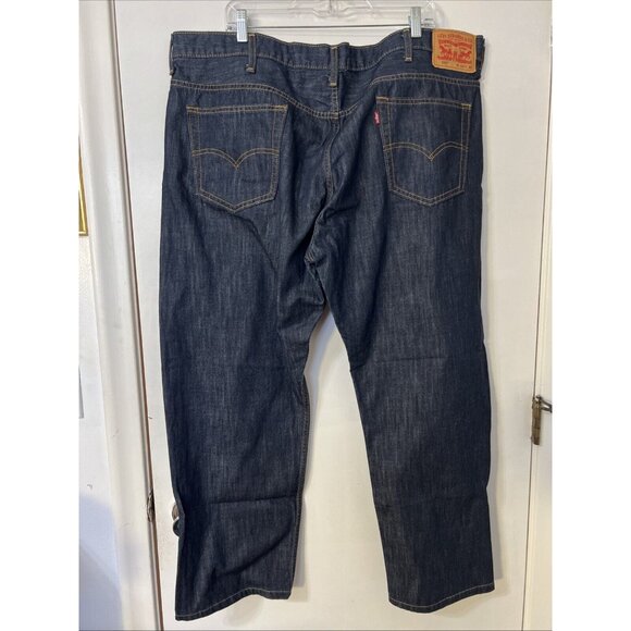 Levis 569 Loose Straight Mens Stretch Jeans 44X32 Dark‎ Blue - Picture 4 of 11